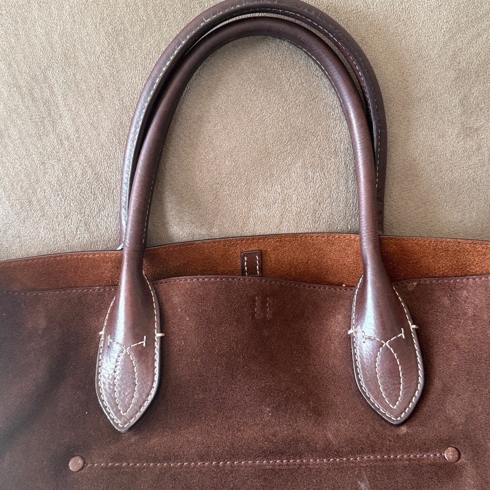 Ralph Lauren Suede Bellport Tote - Picture 4 of 7